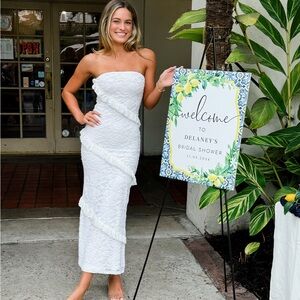 REVOLVE Strapless Lace Gown